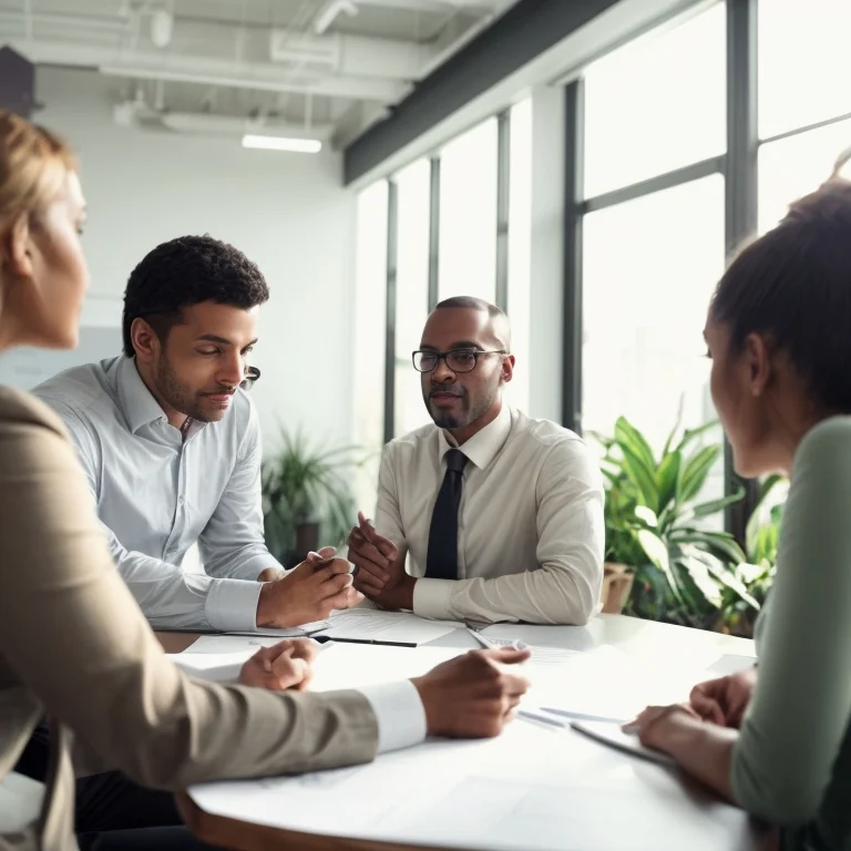 مجموعة من رواد الأعموارد يناقشون أفكارهم